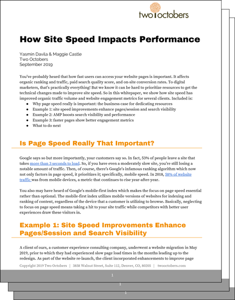 how site speed impacts performance whitepaper