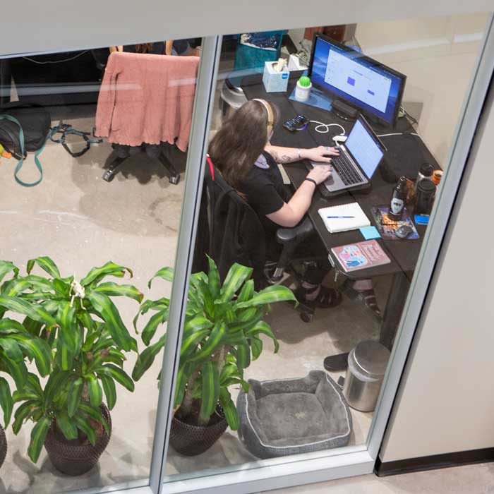 karen working from above