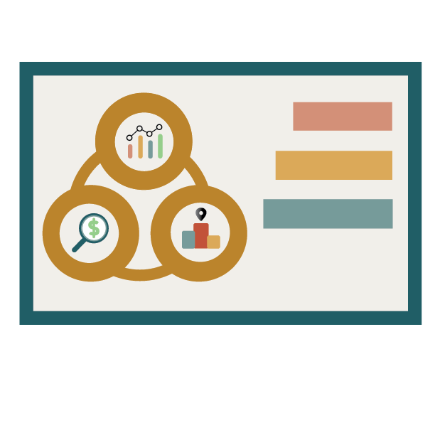 multi channel marketing dashboard fill icon