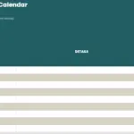 A screenshot of a content distribution calendar template by Two Octobers