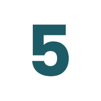 number 5 white