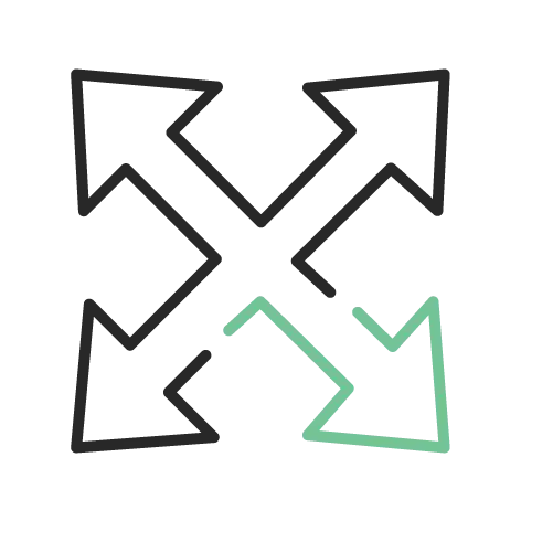 arrows spreading into different directions